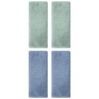 4 Pack Solid Cotton Hand Towels, Soft Absorbent Hand Towel Set, 13"x30" Face Towels for Bath Kitchen