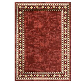 Garvee Modern Solid Color with Frame Area Rug Machine Washable Stylish Carpet for Home Decor