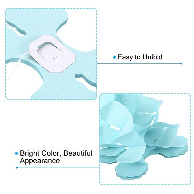 9.8ft Four-Leaf Garland, 6 Pack Tissue Paper Hanging Flower Garland Reusable Streamers for Party