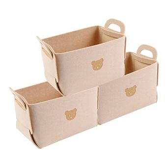 Storage Cube, Set of 3 Self-supporting Storage Bin with Handles, Collapsible Storage Basket