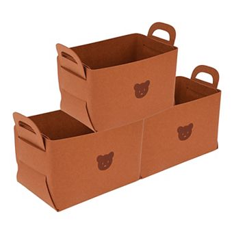 Storage Cube, Set of 3 Self-supporting Storage Bin with Handles, Collapsible Storage Basket
