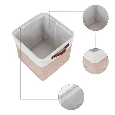 Storage Cube, Self-supporting Storage Bin with Handles, 3Pcs Collapsible Storage Basket 11*11*11in
