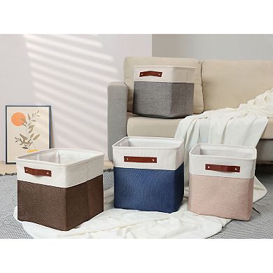 Storage Cube, Self-supporting Storage Bin with Handles, 3Pcs Collapsible Storage Basket 11*11*11in