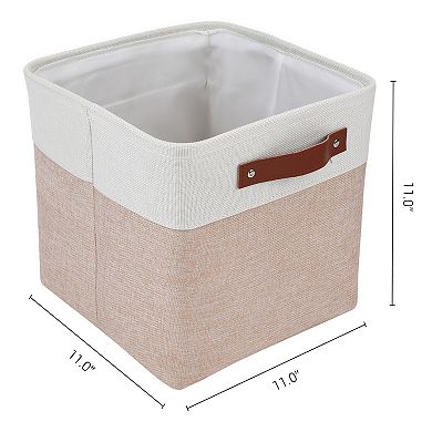 Storage Cube, Self-supporting Storage Bin with Handles, 3Pcs Collapsible Storage Basket 11*11*11in