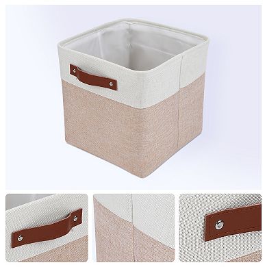 Storage Cube, Self-supporting Storage Bin with Handles, 3Pcs Collapsible Storage Basket 11*11*11in