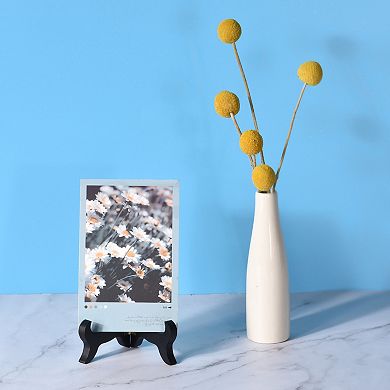 2pcs 7" Easel Plate Holder, Wooden Folding Display Stand for Decorative Picture Frame