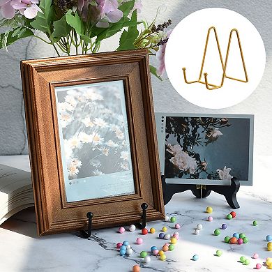 2Pcs 4.3Inch Plate Stand for Display Iron Easel Plate Holder for Photo