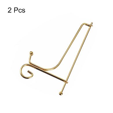 2Pcs 5 Inch Plate Stands for Display Iron Folding Easel Plate Holders
