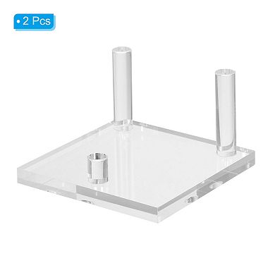 3" x 3" x 2" Acrylic Display Stands, 2 Pack Display Easel Holder, Clear