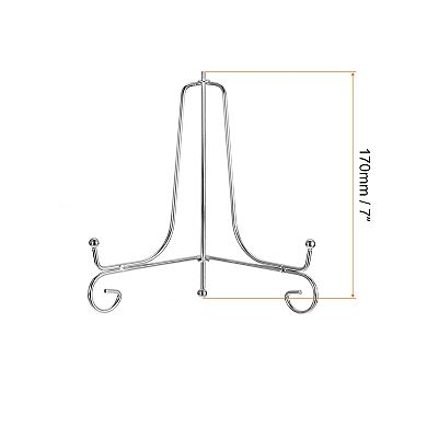 2Pcs 7 Inch Plate Stands for Display Iron Folding Easel Plate Holders