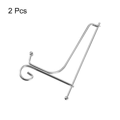 2Pcs 7 Inch Plate Stands for Display Iron Folding Easel Plate Holders