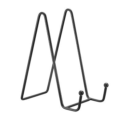 2Pcs 7.5Inch Plate Stand for Display Iron Easel Plate Holder for Photo Black