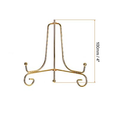 2Pcs 4 Inch Plate Stands for Display Iron Folding Easel Plate Holders