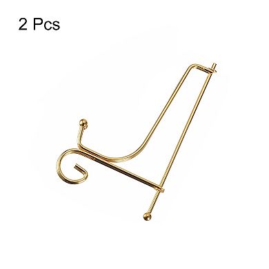 2Pcs 4 Inch Plate Stands for Display Iron Folding Easel Plate Holders