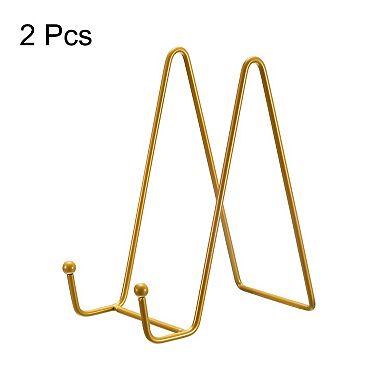 2Pcs 6Inch Plate Stand for Display Iron Easel Plate Holder for Photo