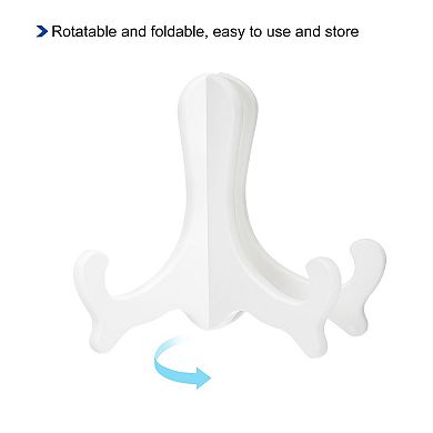 2pcs 6" Easel Plate Holder, Plastic Folding Display Stand for Decorative Picture Frame