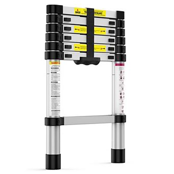 Aluminum Telescoping Ladder, Folding Ladder for Home, RV, Loft, Outdoor Work