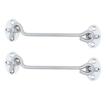 5.6 Inch Door Window Cabinet Stainless Steel Shed Gate Latch Lock Catch Eye Cabin Hook 2 pc