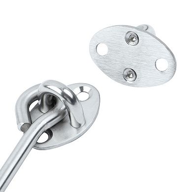 5.6 Inch Door Window Cabinet Stainless Steel Shed Gate Latch Lock Catch Eye Cabin Hook 2pcs