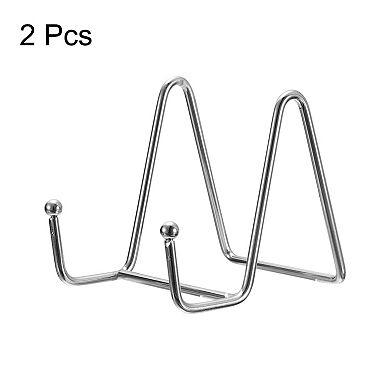 2Pcs 3Inch Plate Stand for Display Iron Easel Plate Holder for Photo