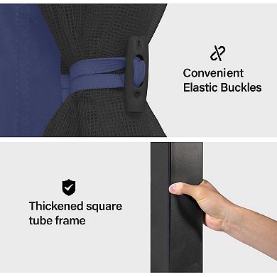 Semi-Permanent Patio Gazebo 8'x8' Outdoor Heavy Duty Shelter Party Tent with Double Roof