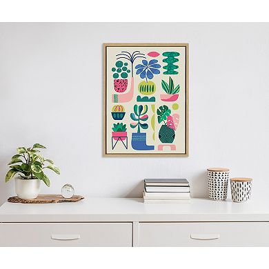 Sylvie Houseplants Framed Canvas by Rachel Lee of my Dream Wall