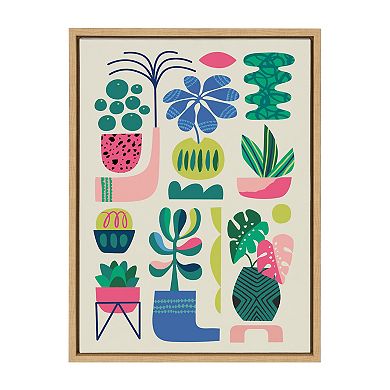 Sylvie Houseplants Framed Canvas by Rachel Lee of my Dream Wall