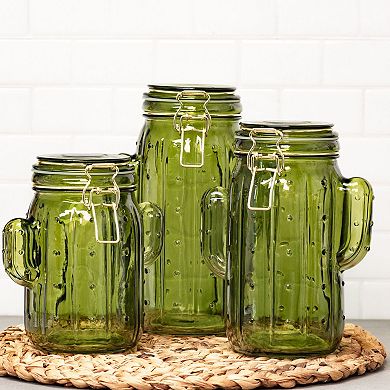 10 Strawberry Street Saguaro Cactus 3-pc. Hermetic Jar Set