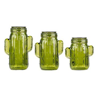 10 Strawberry Street Saguaro Cactus 3 pc Hermetic Jar Set