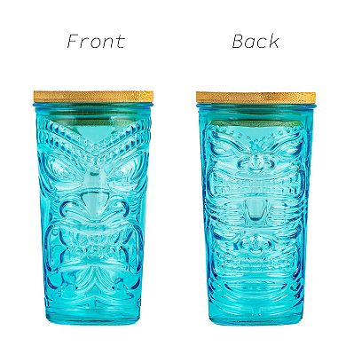 10 Strawberry Street 4-Piece Tiki Glass Sipper Set