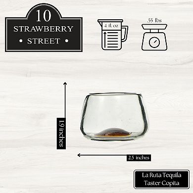 10 Strawberry Street La Ruta Tequila Taster 4-pc. Copitas Set