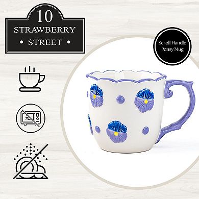 10 Strawberry Street 4-pc. Pansy Mug Set