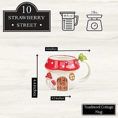 10 Strawberry Street Toadstool Cottage 4-pc. Mug Set