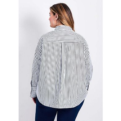 Avenue Women's Plus Size Breanna Classic Poplin Shirt
