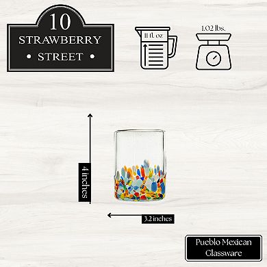 10 Strawberry Street Pueblo Mexican 4-pc. Double Old Fashioned Glassware Set