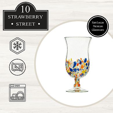 10 Strawberry Street San Lucas Mexican 4-pc. Hurricane Glassware Set
