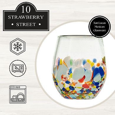 10 Strawberry Street San Lucas Mexican 4-pc. Stemless Wine Glass Glassware Set