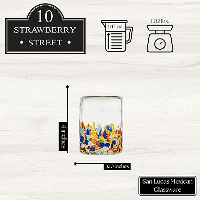 10 Strawberry Street San Lucas Mexican 4-pc. Double Old Fashioned Glassware Set