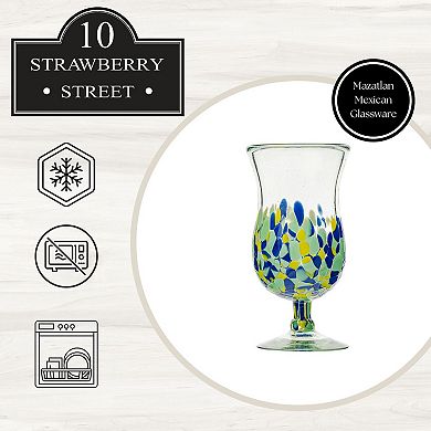 10 Strawberry Street Mazatlan Mexican 4-pc. Hurricane Glassware Set