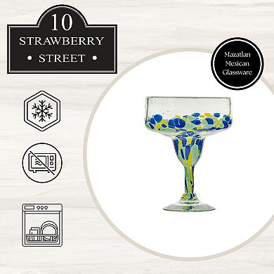 10 Strawberry Street Mazatlan Mexican 4-pc. Margarita Glassware Set