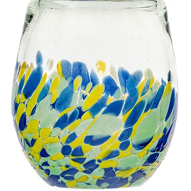 10 Strawberry Street Mazatlan Mexican 4-pc. Stemless Wine Glass Glassware Set
