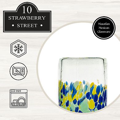 10 Strawberry Street Mazatlan Mexican 4-pc. Double Old Fashioned Glassware Set