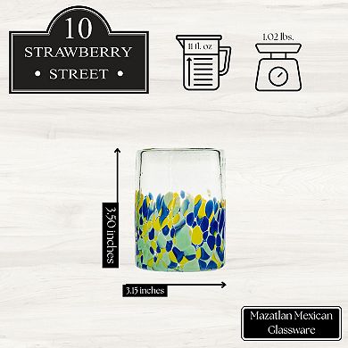 10 Strawberry Street Mazatlan Mexican 4-pc. Double Old Fashioned Glassware Set