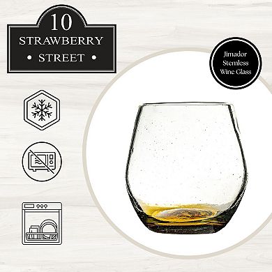 10 Strawberry Street Jimador Mexican 4-pc. Stemless Wine Glass Glassware Set