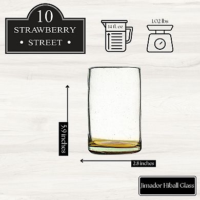 10 Strawberry Street Jimador Mexican 4-pc. Hiball Glassware Set