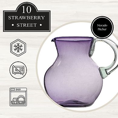 10 Strawberry Street Morado Mexican Glassware Pitcher
