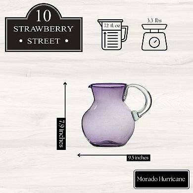 10 Strawberry Street Morado Mexican Glassware Pitcher