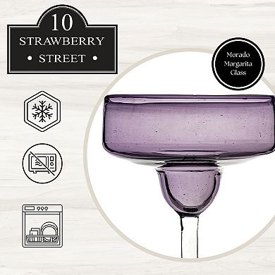 10 Strawberry Street 4-Piece Morado Mexican Margarita Glassware Set