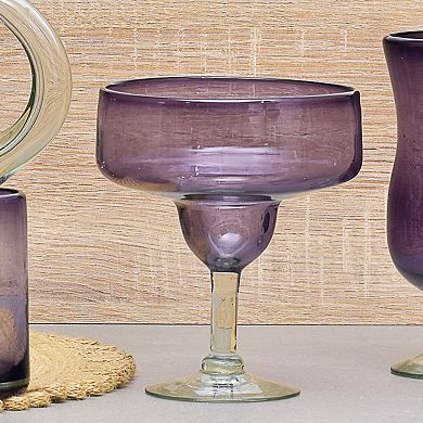 10 Strawberry Street 4-Piece Morado Mexican Margarita Glassware Set