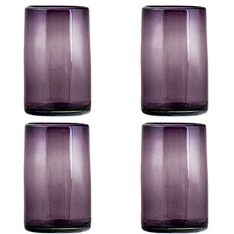 10 Strawberry Street 4 pc Morado Mexican Hiball Glassware Set